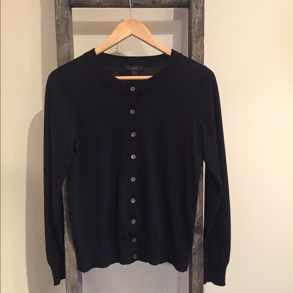 Black J Crew Merino Wool Buttondown 